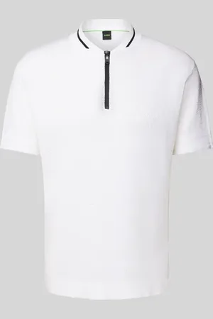 HUGO BOSS Poloshirt mit kurzem Reißverschluss in , Größe L
