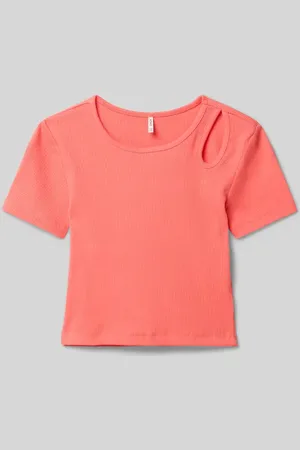 ONLY Slim Fit T-Shirt aus Baumwoll-Mix Modell 