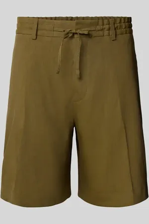 HUGO BOSS Regular Fit Leinenbermudas mit Eingrifftaschen Modell 