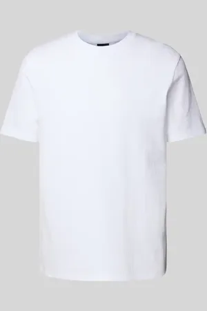 Strellson T-Shirt mit geripptem Rundhalsausschnitt Modell 
