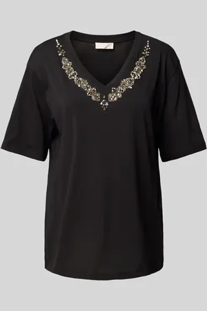 Liu Jo T-Shirt mit Ziersteinbesatz in , Größe L