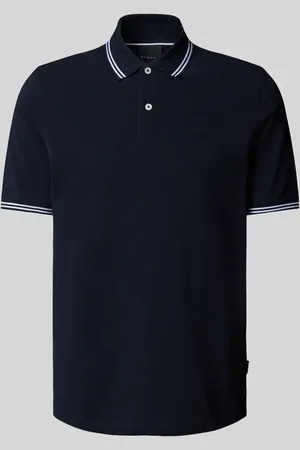 Bugatti Regular Fit Poloshirt mit Label-Detail in , Größe L