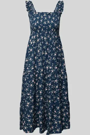 Apricot Midikleid mit Karree-Ausschnitt in , Größe L