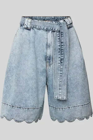 Stella Nova Baggy Fit Jeansshorts mit Bindegürtel in , Größe 34