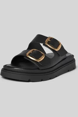 Tamaris Slides aus Leder mit Dornschließe in , Größe 37