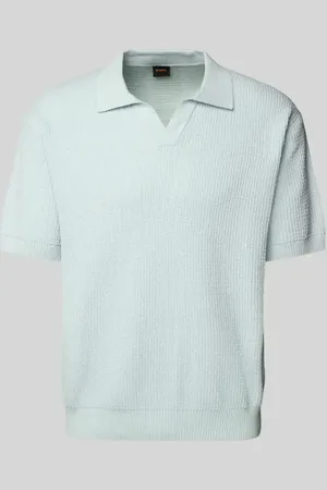 HUGO BOSS Poloshirt mit gerippten Abschlüssen in , Größe L