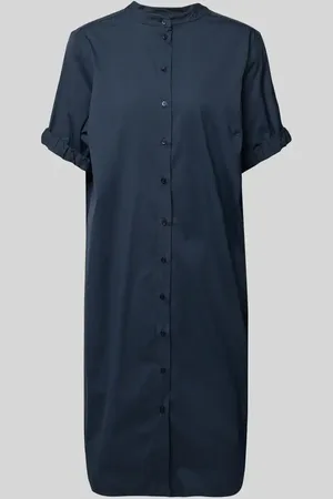 Mos Mosh Knielanges Hemdblusenkleid mit Stehkragen Modell 