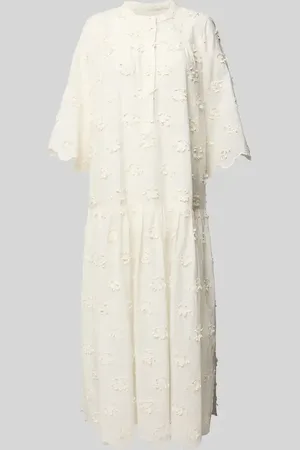 Lollys Laundry Midikleid mit Häkelspitze und Wellensaum Modell 