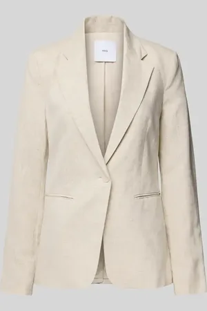 MANGO Leinenblazer mit Paspeltaschen Modell 