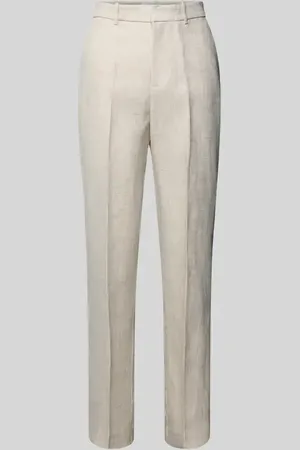 MANGO Regular Fit Leinenhose mit Bügelfalten Modell 
