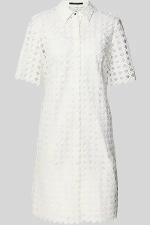 Comma, Knielanges Hemdblusenkleid im semitransparenten Design in , Größe 34