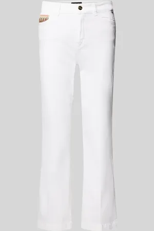 Marc Cain Straight Fit Jeans im 5-Pocket-Design mit Label-Detail in , Größe 34