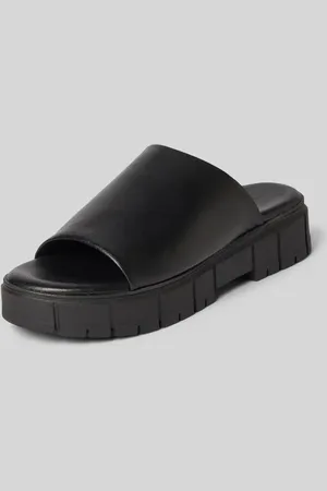 Tamaris Slides aus Leder mit Plateausohle in , Größe 36