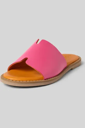 Tamaris Slides aus Leder mit strukturierter Sohle in , Größe 36
