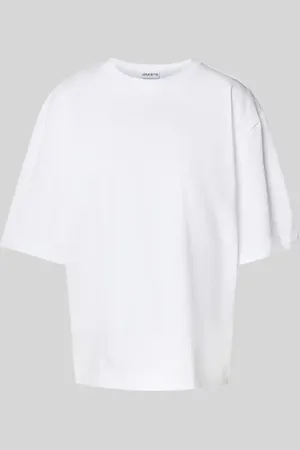 Jake*s Oversized T-Shirt mit geripptem Rundhalsausschnitt in , Größe L
