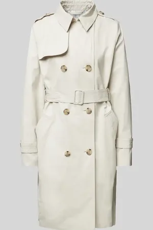 QS by s.Oliver Slim Fit Trenchcoat aus Baumwoll-Mix mit Streifen-Futter in , Größe 40