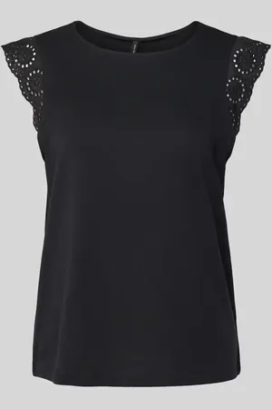 VERO MODA Regular Fit T-Shirt mit Lochstickerei Modell 