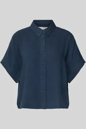SELECTED Relaxed Fit Bluse aus Viskose-Leinen-Mix Modell 