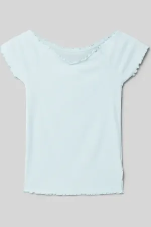 TOM TAILOR Slim Fit T-Shirt mit Carmen-Ausschnitt in , Größe 152