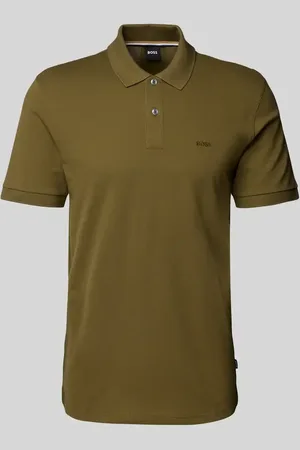 HUGO BOSS Slim Fit Poloshirt mit Label-Stitching Modell 