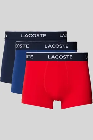 Lacoste Trunks mit elastischem Label-Bund im 3er-Pack in , Größe L