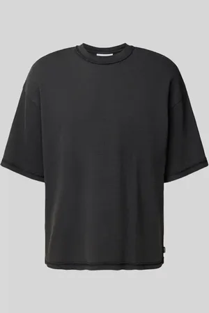Review Oversized T-Shirt mit geripptem Rundhalsausschnitt in , Größe L
