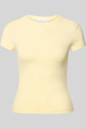 Lena Gercke T-Shirt mit geripptem Rundhalsausschnitt Modell 
