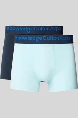 Knowledge Cotton Apparal Boxershorts mit elastischem Logo-Bund im 2er-Pack in , Größe L