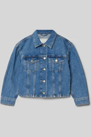 TOM TAILOR Cropped Jeansjacke aus reiner Baumwolle mit aufgesetzten Brusttaschen in , Größe 152