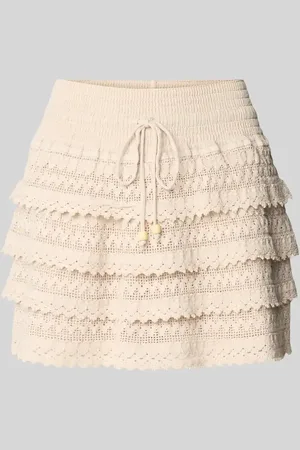 Apricot Shorts im Stufen-Look mit elastischem Bund in , Größe L