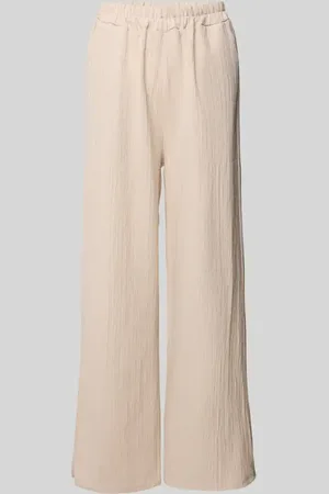 Zabaione Wide Leg Stoffhose mit Strukturmuster Modell 