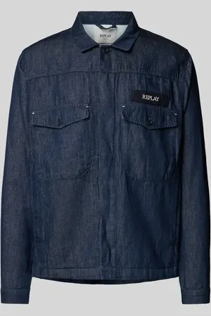 Replay Regular Fit Jeanshemd mit Brusttaschen und Label-Detail in , Größe L