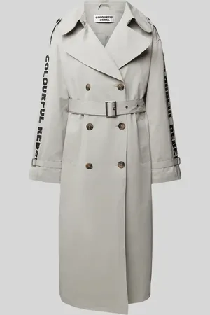 Colourful rebel Trenchcoat mit Label-Print Modell 