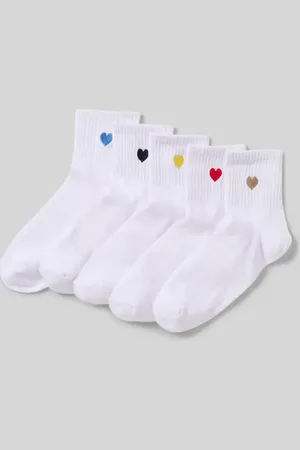 Pieces® Socken mit Motiv-Stitching Modell 