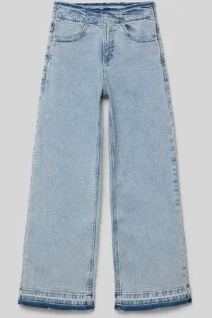 QS by s.Oliver Wide Leg Jeans aus Baumwoll-Elasthan-Mix in , Größe 140