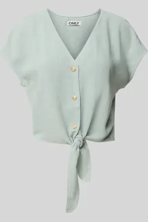 ONLY Regular Fit Bluse aus Viskose-Leinen-Mix Modell 