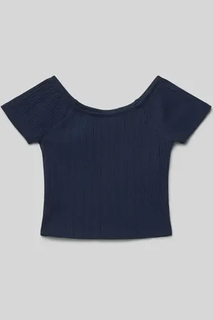 QS by s.Oliver Slim Fit T-Shirt mit Off-Shoulder-Ausschnitt in , Größe 146