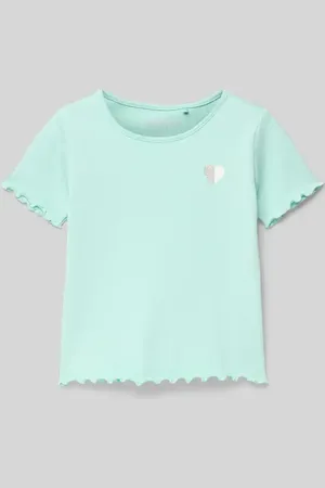 Blue Seven T-Shirt in Ripp-Optik mit Rundhalsausschnitt in , Größe 104