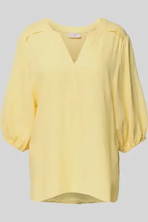 Freequent Relaxed Fit Leinenbluse mit Tunikakragen Modell 