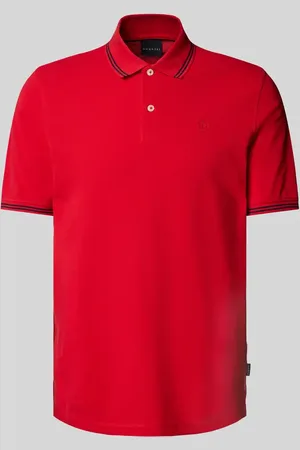 Bugatti Regular Fit Poloshirt mit Label-Detail in , Größe L