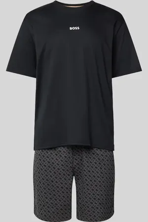 HUGO BOSS Pyjama mit Label-Print in , Größe L