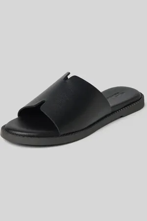 Tamaris Slides aus Leder mit strukturierter Sohle in , Größe 36
