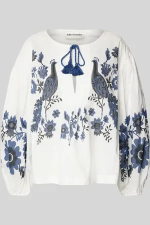 Lollys Laundry Regular Fit Bluse mit Puffärmeln Modell 
