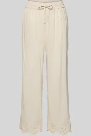 Freequent Wide Leg Stoffhose mit Lochstickerei Modell 