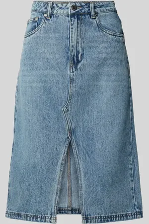 Gestuz Knielanger Jeansrock im 5-Pocket-Design Modell 
