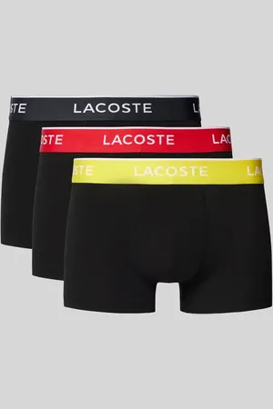 Lacoste Trunks mit elastischem Label-Bund im 3er-Pack in , Größe L