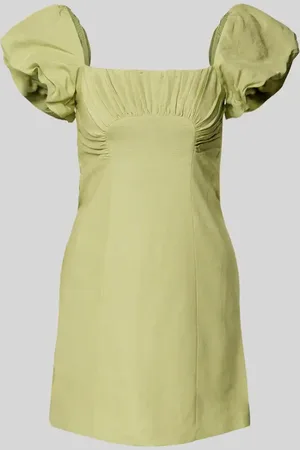 Forever New Cocktailkleid aus Leinen-Mix mit Puffärmeln Modell 