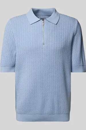 Jake*s Regular Fit Poloshirt mit Zopfmuster in , Größe L