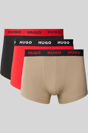 HUGO BOSS Trunks mit elastischem Label-Bund im 3er-Pack in , Größe L