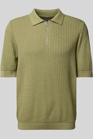 Jake*s Regular Fit Poloshirt mit Zopfmuster in , Größe L